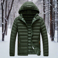 Malcom | Daunenjacke Herren | Steppjacke Winter in Olivgrün