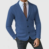 Joshua | Herren Freizeit Sakko | Strickjacke in Blau