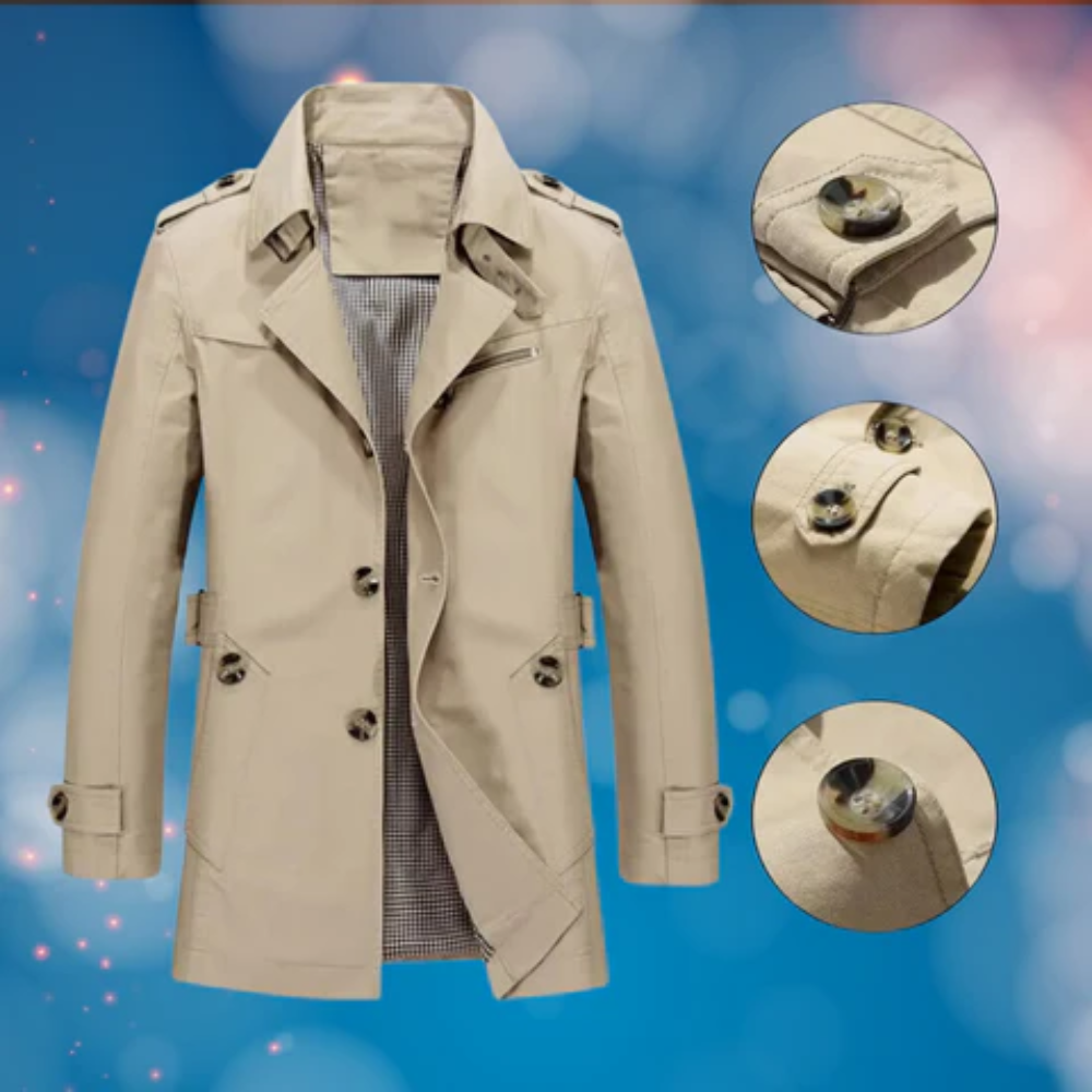 Leopold | Herren Winter Trenchcoat | Warme