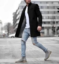 Carlo | Herren Elegant Trenchcoat | Wintermantel in Schwarz