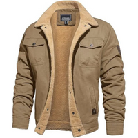 Stefan | Herren Kurze Winterjacke | Übergangsjacke in Beige
