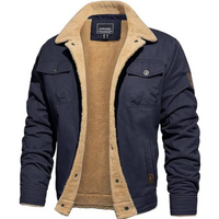 Stefan | Herren Kurze Winterjacke | Übergangsjacke in Blau