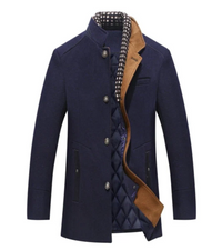 Hector | Herren Warme Winterjacke | Schwarz in Blau