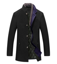 Hector | Herren Warme Winterjacke | Schwarz in Schwarz