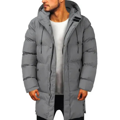 Herren elegante Winterjacke mit Kapuze | Langer