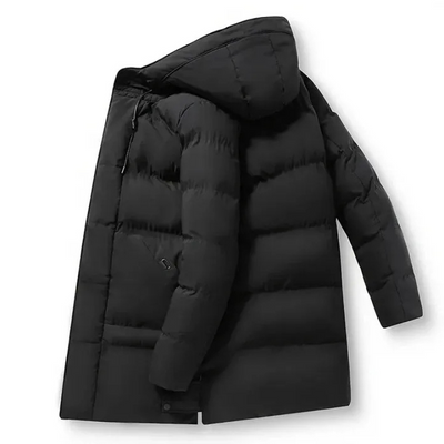 Herren elegante Winterjacke mit Kapuze | Langer
