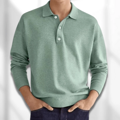 Herren eleganter Polopullover | Warmer