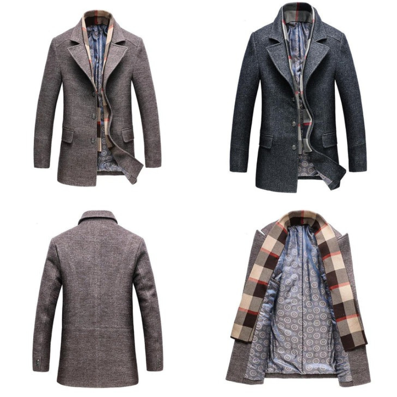 Herren eleganter Premium-Wintermantel | Warme