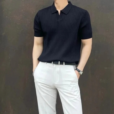 Herren elegantes Sommer-Poloshirt | Kurz