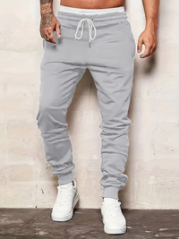 Alexandru | Herren Fitness Jogginghose | Grau in Hellgrau