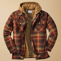 Herren Flanell-Winterjacke - Emanuel in Braun
