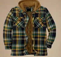 Herren Flanell-Winterjacke - Emanuel in Grün
