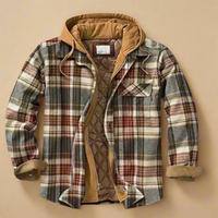 Herren Flanell-Winterjacke - Emanuel in Khaki