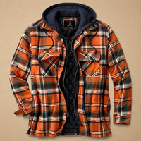 Herren Flanell-Winterjacke - Emanuel in Orange