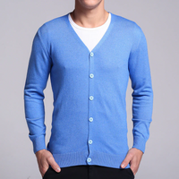 Finbar | Herren Tracht Strickjacke | V-Ausschnitt in Blau