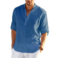 Eberhard | Herren Freizeithemd | Langarm in Blau