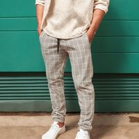 Ryle | Herren Freizeithose | Kariert in Grau