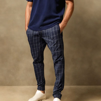 Ryle | Herren Freizeithose | Kariert in Blau