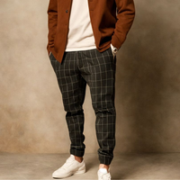 Ryle | Herren Freizeithose | Kariert in Schwarz