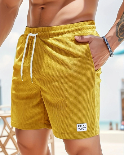 Herren gerippte Sommershorts | kurze