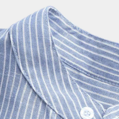 Herren gestreiftes Sommerhemd | Langarm