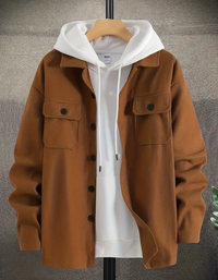 Dylane | Herren Herbst Jacke | Kurz Mantel in Hellbraun