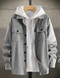 Dylane | Herren Herbst Jacke | Kurz Mantel in Grau