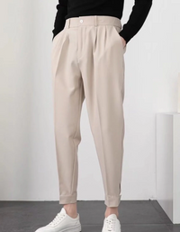 Aiden | Herren High-Waist Hose | Bequeme in Beige