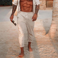 Hezrich | Herren Sommer Hose | Leichte in Weiß