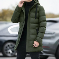 Levin | Herren Winter Steppjacke | Lange in Grün