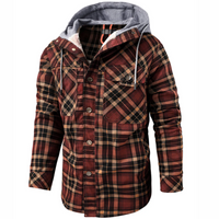 Siegbert | Herren Kapuze Winterjacke | Outdoor in Rot