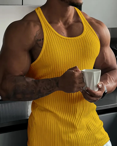 Herren klassisches geripptes Tanktop | Sport
