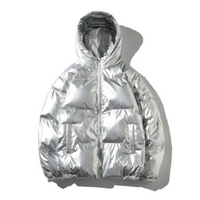Azel | Daunenjacke Damen | Steppjacke Schwarz in SilberKapuze