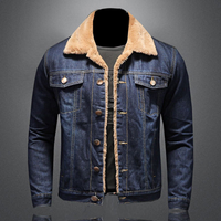 Winston | Gefütterte Herren Jeansjacke | Blau in Marine