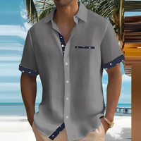 Noah | Herren Kurzarm Hemd | Sommer in Grau