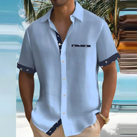 Noah | Herren Kurzarm Hemd | Sommer in Blau