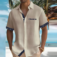 Noah | Herren Kurzarm Hemd | Sommer in Khaki