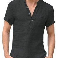 Rico | Herren Kurzarm Hemd | Sommer in Schwarz