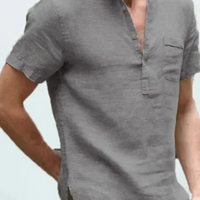 Rico | Herren Kurzarm Hemd | Sommer in Grau