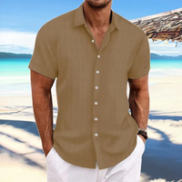 Nico | Herren Kurzarm Hemd | Sommer in Hellbraun
