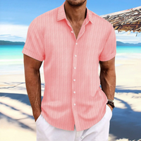 Nico | Herren Kurzarm Hemd | Sommer in Rosa