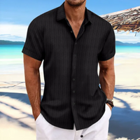 Nico | Herren Kurzarm Hemd | Sommer in Schwarz