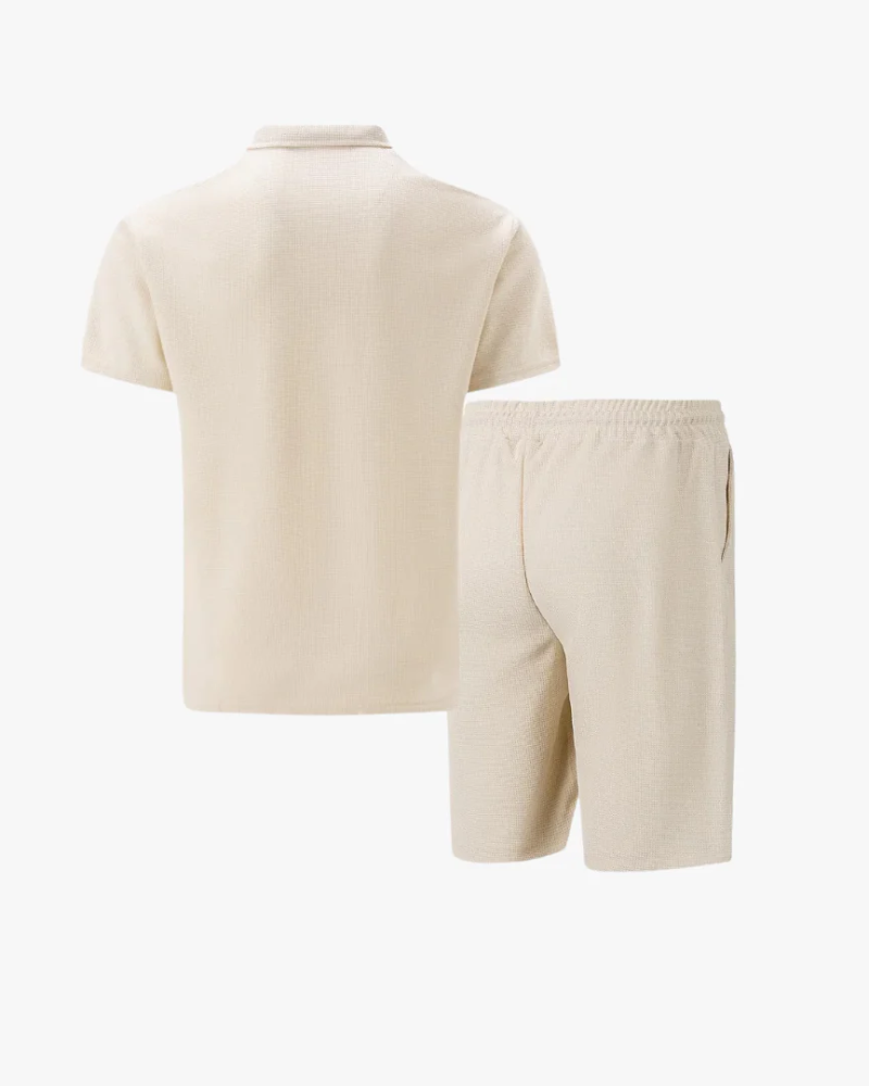 Herren lässiges Poloshirt- und Shorts-Set | kurzer hose