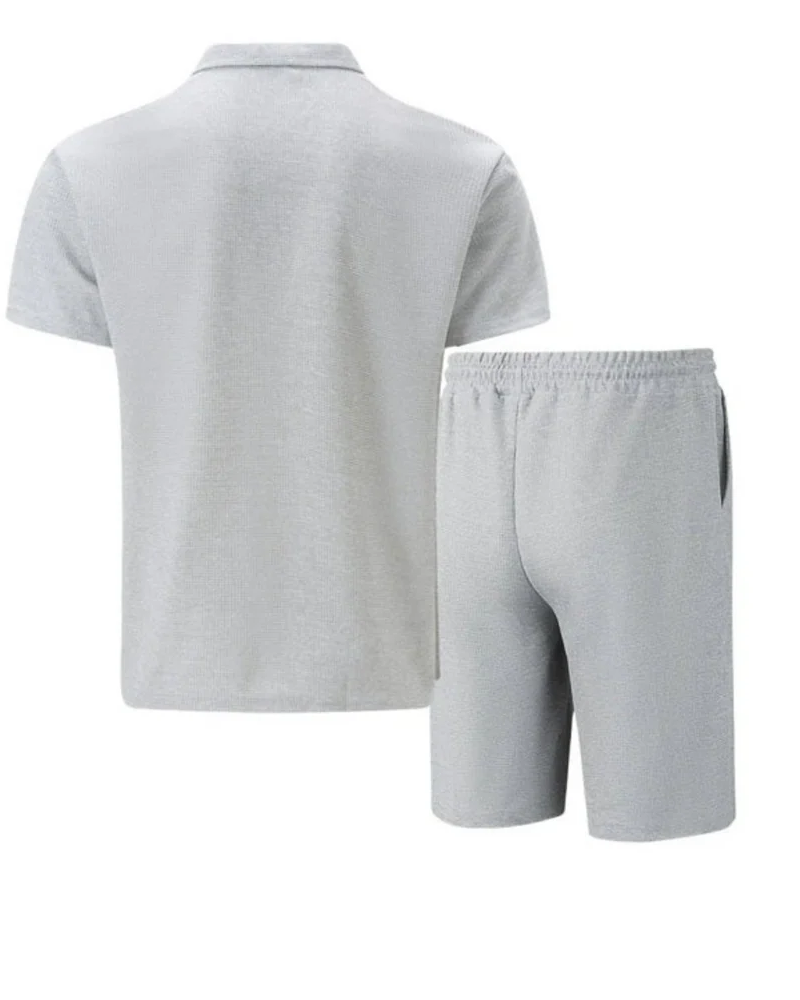 Herren lässiges Poloshirt- und Shorts-Set | kurzer hose
