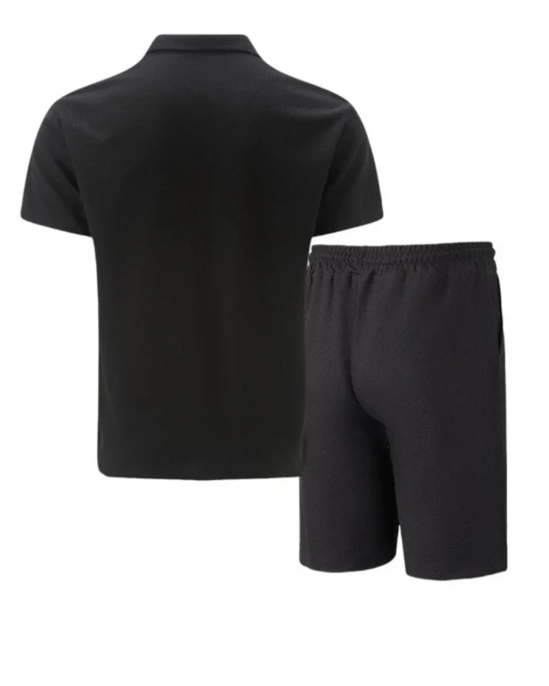 Herren lässiges Poloshirt- und Shorts-Set | kurzer hose