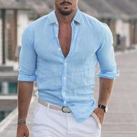 Arvid | Herren Freizeithemd | Langarm in Hellblau