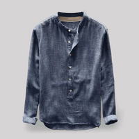 Egon | Herren Langarm Hemd | Freizeithemd in Blau