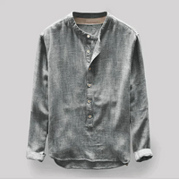 Egon | Herren Langarm Hemd | Freizeithemd in Grau