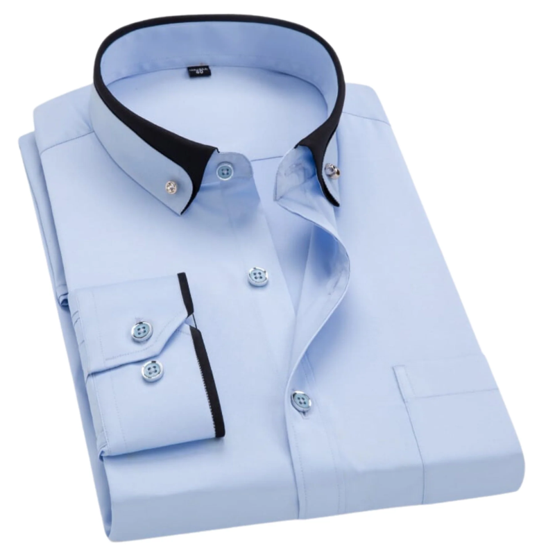 Claudio | Herren Langarm Hemd | Schwarz