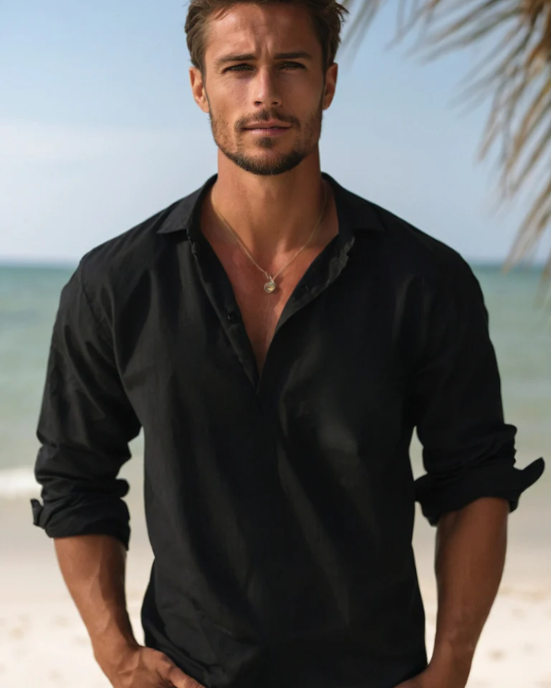 Adler | Herren Langarm Hemd | Stehkragen